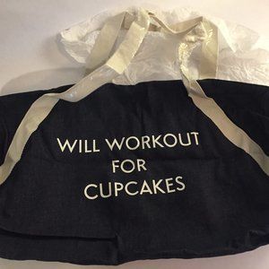NWT, Private Party "will workout for cupcakes" bag